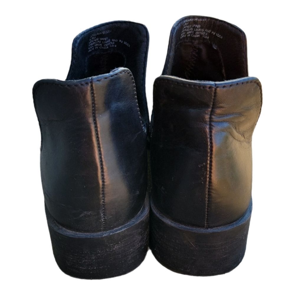 Steve Madden Black Menswear Inspired Joelle Leather Booties Size 6.5 - Picture 4 of 5